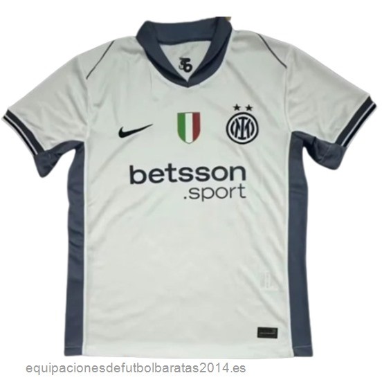 Nuevo Tailandia 2ª Camiseta Inter Milán 24/25 Blanco Baratas